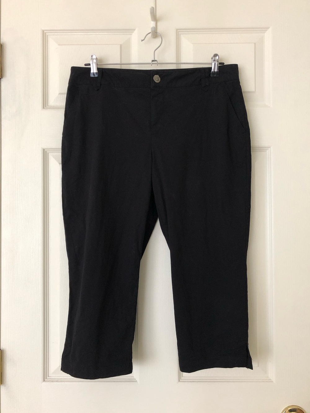 Tribal Stretch Cotton Capris Black Size 10